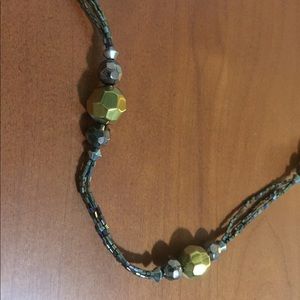 Handmade glass bead necklace